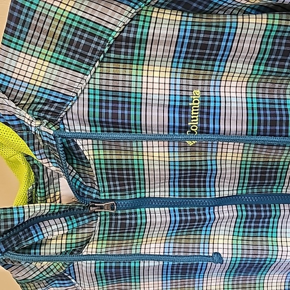 Medium men's or women's windbreaker size Medium blue and green - Picture 2 of 6